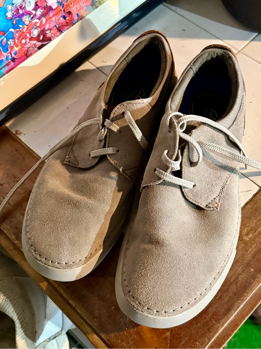Clarks Men's Taupe Suede Chukka Boots